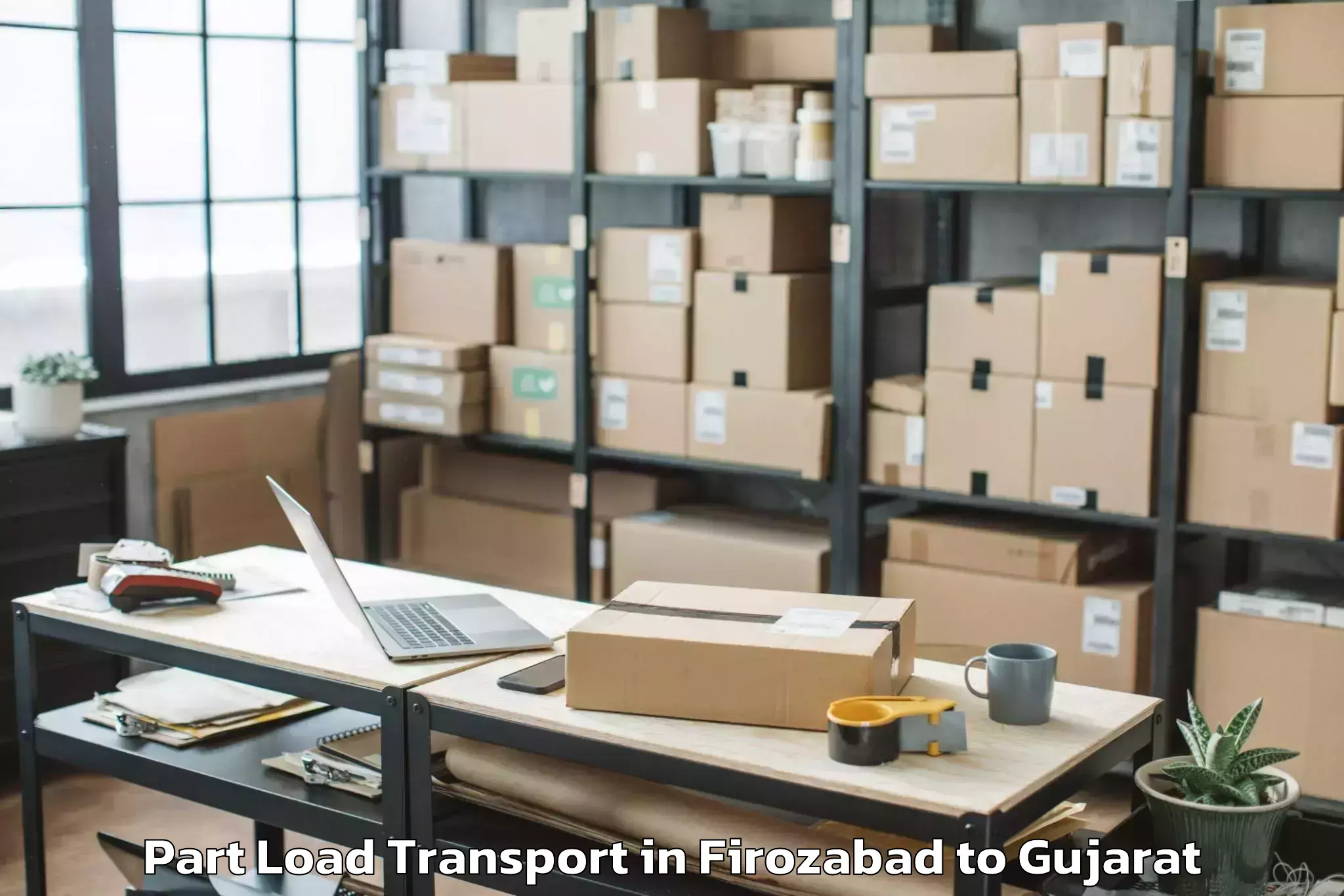 Trusted Firozabad to Shehera Part Load Transport